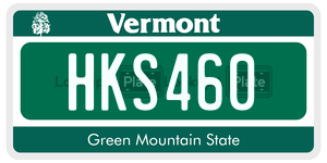 HKS460  license plate in VT