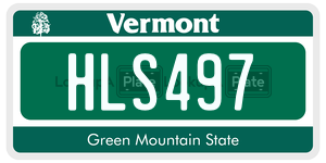 HLS497 license plate in Vermont