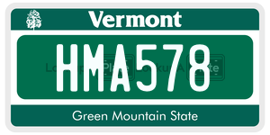 HMA578 license plate in Vermont