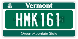 HMK161  license plate in VT