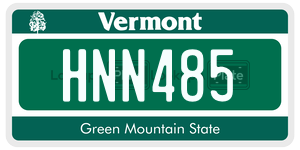 HNN485 license plate in Vermont