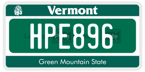 HPE896  license plate in VT