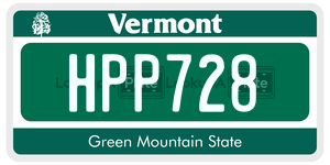 HPP728  license plate in VT