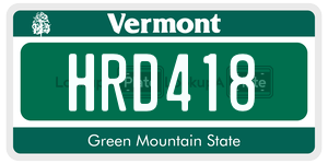 HRD418 license plate in Vermont