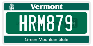 HRM879 license plate in Vermont
