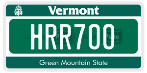 HRR700 license plate in Vermont