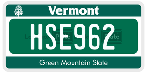 HSE962  license plate in VT