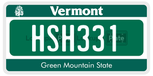 HSH331  license plate in VT