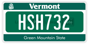 HSH732 license plate in Vermont