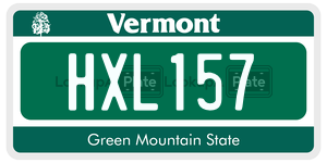 HXL157 license plate in Vermont