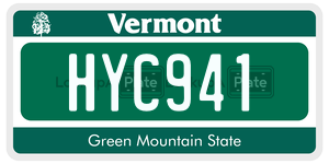 HYC941  license plate in VT