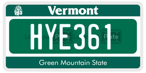 HYE361  license plate in VT