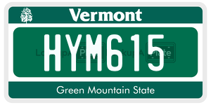 HYM615  license plate in VT