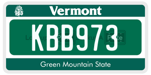 KBB973  license plate in VT