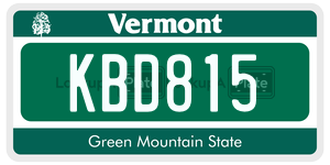 KBD815 license plate in Vermont