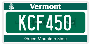 KCF450 license plate in Vermont
