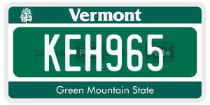 KEH965  license plate in VT