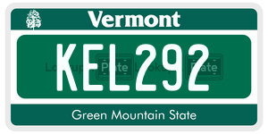 KEL292  license plate in VT