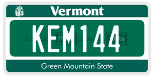 KEM144 license plate in Vermont