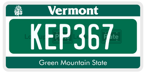 KEP367 license plate in Vermont