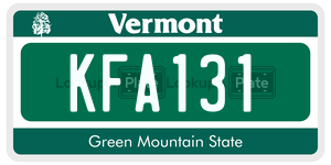 KFA131 license plate in Vermont