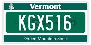 KGX516  license plate in VT
