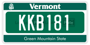KKB181  license plate in VT