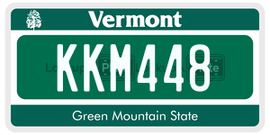 KKM448 license plate in Vermont