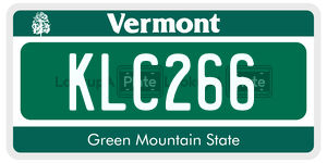 KLC266 license plate in Vermont
