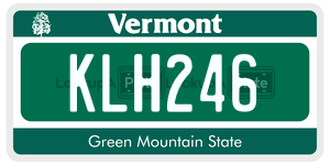 KLH246 license plate in Vermont