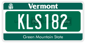 KLS182  license plate in VT