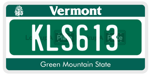 KLS613  license plate in VT