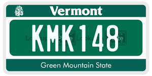 KMK148  license plate in VT