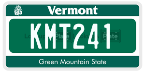 KMT241  license plate in VT