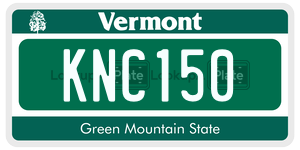 KNC150  license plate in VT