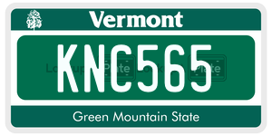 KNC565 license plate in Vermont