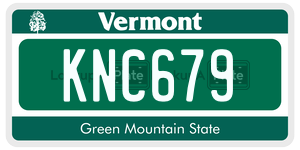 KNC679  license plate in VT