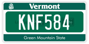 KNF584 license plate in Vermont