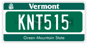 KNT515  license plate in VT