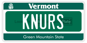 KNURS  license plate in VT