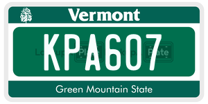 KPA607 license plate in Vermont