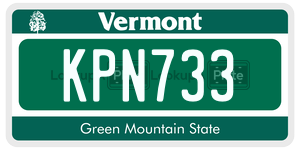 KPN733 license plate in Vermont