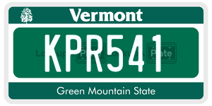 KPR541 license plate in Vermont