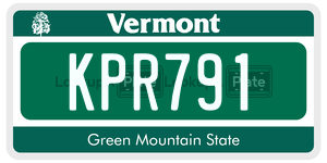 KPR791  license plate in VT