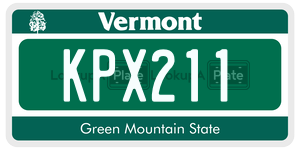 KPX211 license plate in Vermont