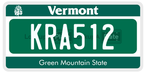 KRA512  license plate in VT