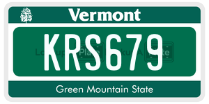 KRS679  license plate in VT