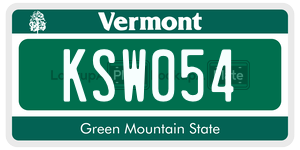 KSW054 license plate in Vermont