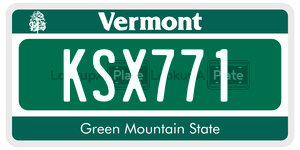 KSX771  license plate in VT
