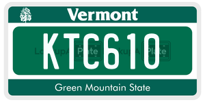 KTC610  license plate in VT